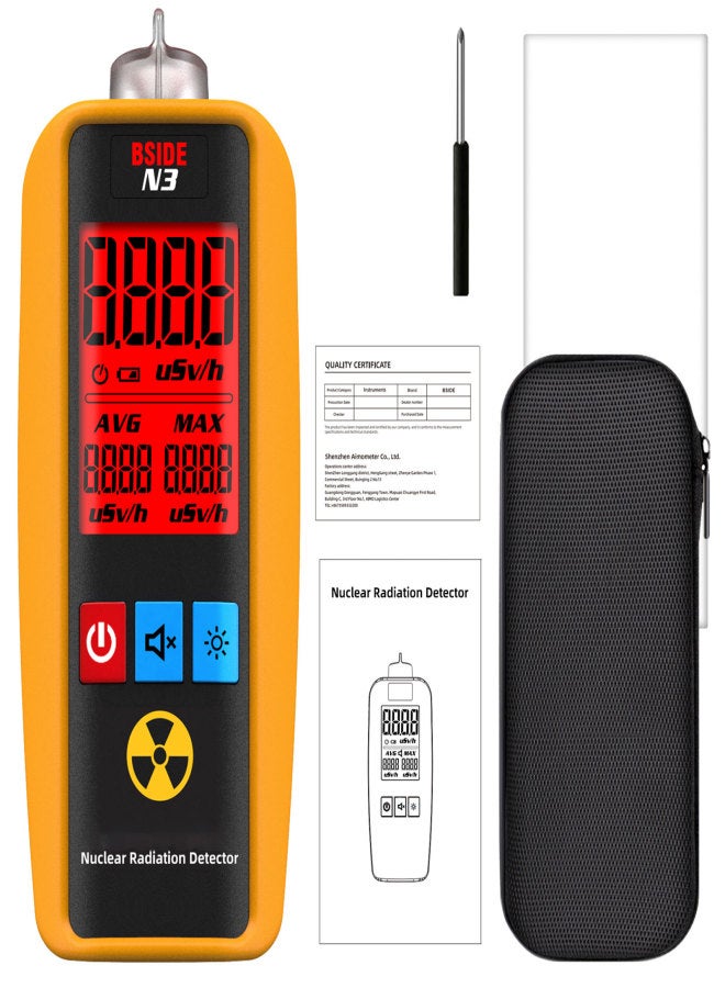 BSIDE N3 Nuclear Radiation Detector High Precision Aquatic Products Nuclear Wastewater Detector Industrial Marble Ray Detector Household Multifunctional Radioactive Geiger Counter - Image 3