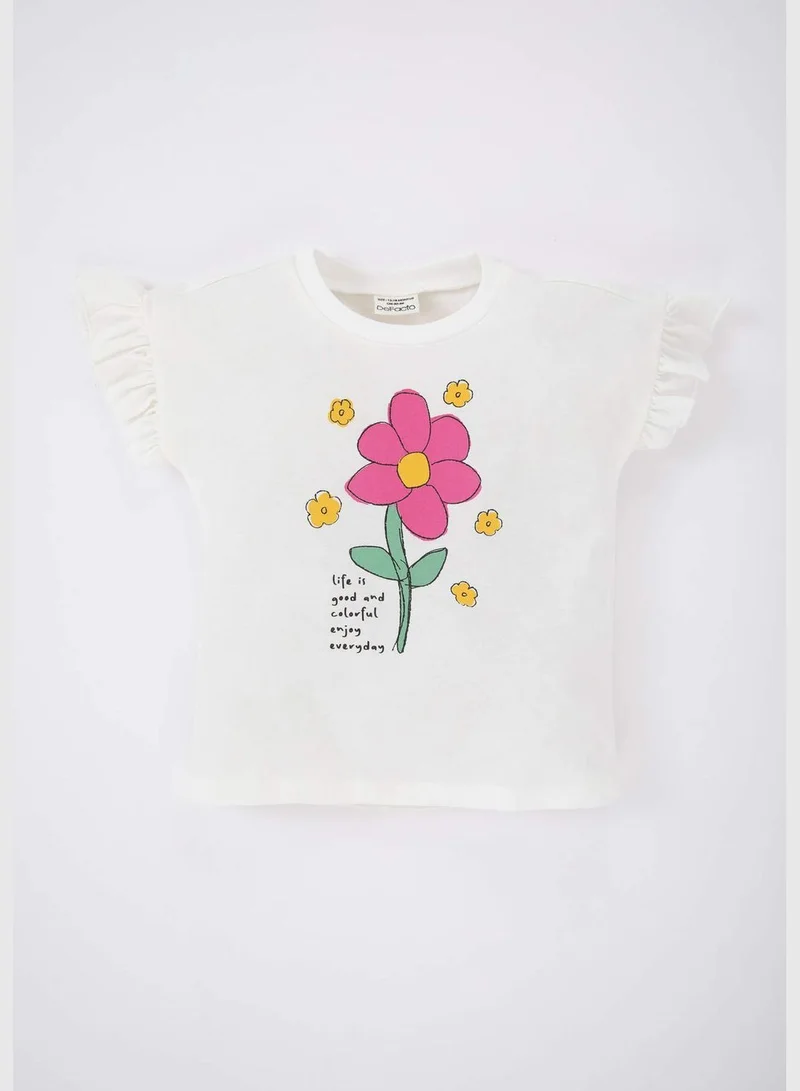 DeFacto BabyGirl Bike Neck Knitted Short Sleeve Body