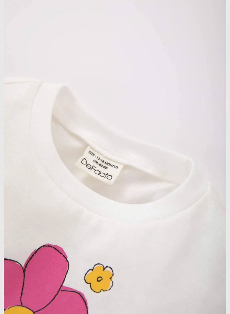 DeFacto BabyGirl Bike Neck Knitted Short Sleeve Body