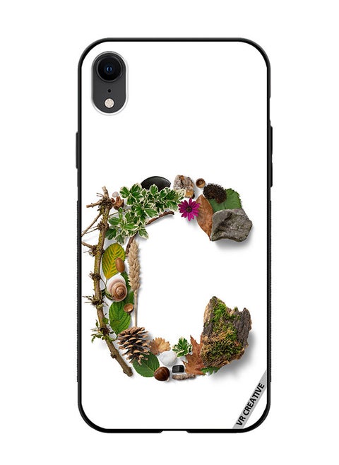 Protective Case Cover For Apple iPhone XR Alphabet C Design Multicolour