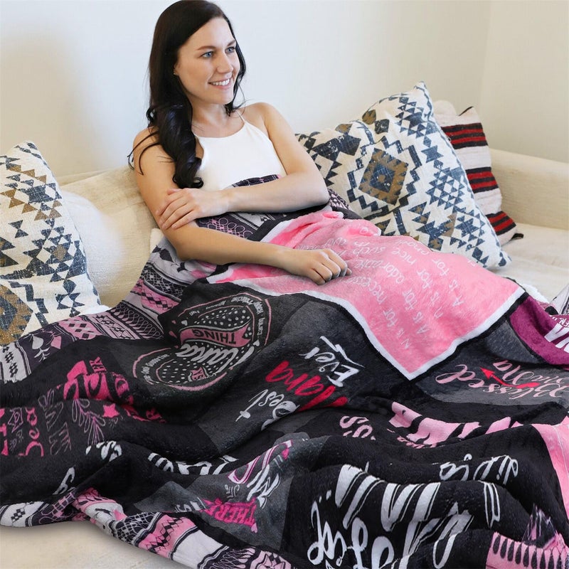Guvisu Nana Gifts Nana Birthday Gifts Best Nana Ever Blanket Nana Gifts from Grandkids Nana Gifts from Granddaughter Grandma Birthday Gifts for Nana Throw Blanket 60  X 80  - Image 4
