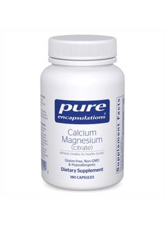 Calcium Magnesium (Citrate) - 240 g Calcium & 240 g Magnesium - Bone Health Support - Non-GMO & Vegan - 180 Capsules