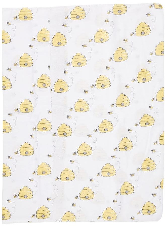 hudson baby - Hudson Baby Unisex Baby Cotton Flannel Burp Cloths, Bee, One Size - Image 1