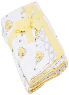 hudson baby Hudson Baby Unisex Baby Cotton Flannel Burp Cloths, Bee, One Size  - Image 5
