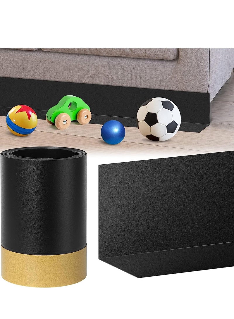 SYOSI 118" Cuttable Under Couch Bed Blocker Toy Blockers for Pets Stop Things from Going Sofa and Other Furniture Hard Surface Floors Only (Black) - Image 1