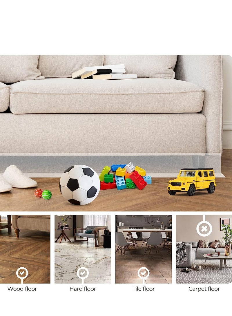 SYOSI 118" Cuttable Under Couch Bed Blocker Toy Blockers for Pets Stop Things from Going Sofa and Other Furniture Hard Surface Floors Only (Black) - Image 3