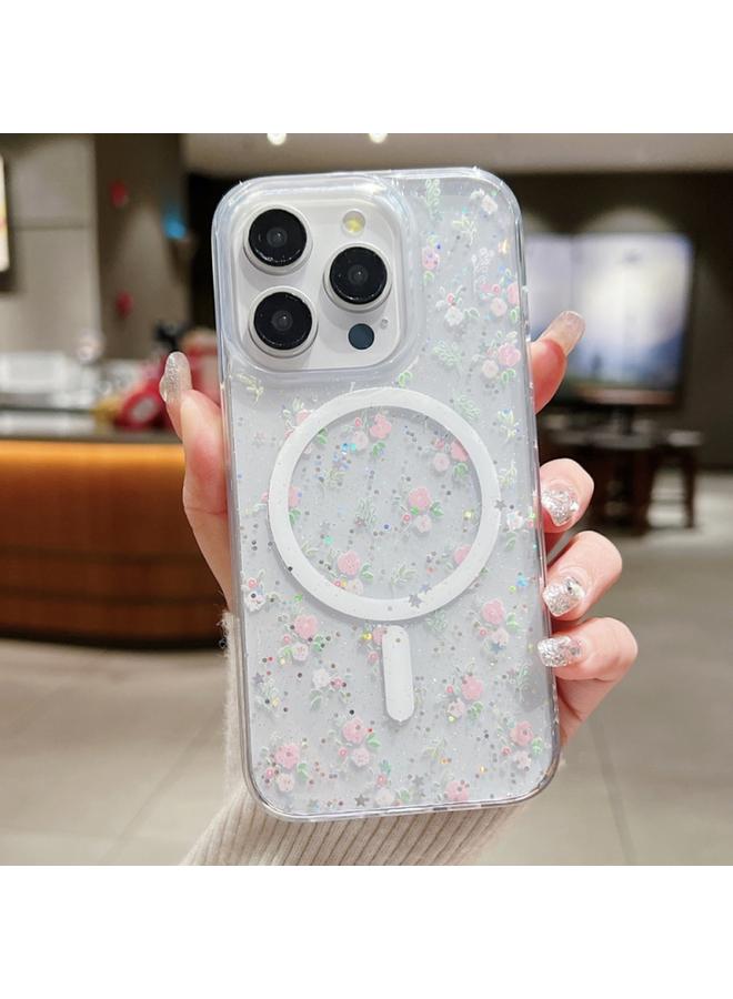 S-TOP Case For iPhone 15 Pro Spring Garden MagSafe TPU Phone Case - Image 1