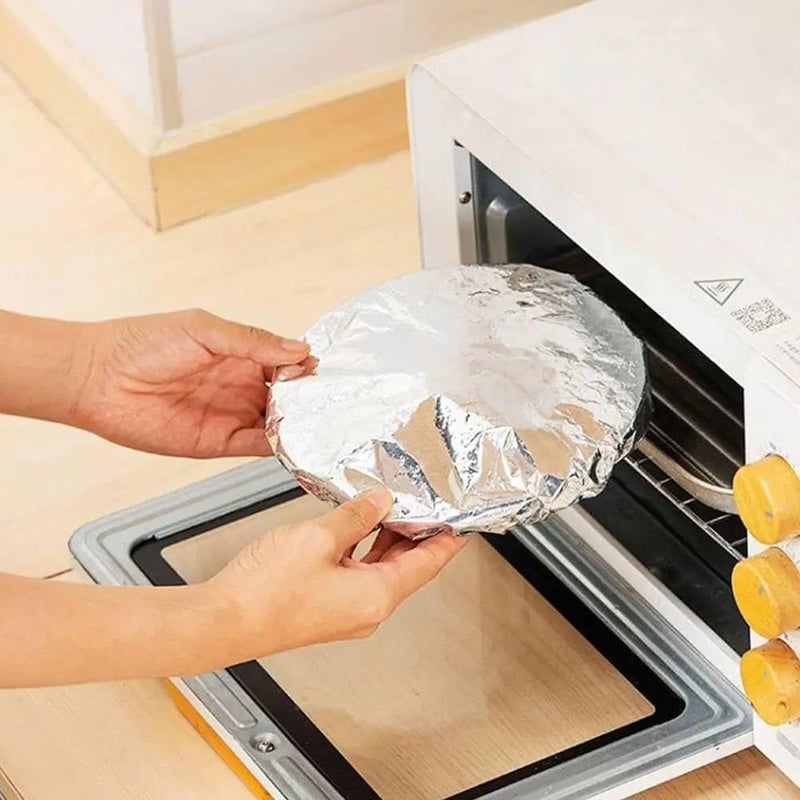 Premium Aluminum Foil Food Storage Covers Pack, Reusable Heat-Resistant Insulated Pouches, Leak-Proof Meal Covers for Kitchen, Picnic, Takeaway (50 Pieces) - Image 2