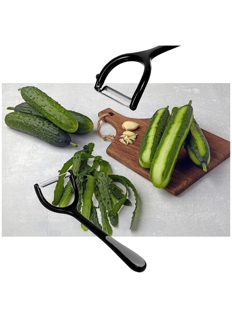 Generic - Black metal potato and vegetable peeler - Image 1