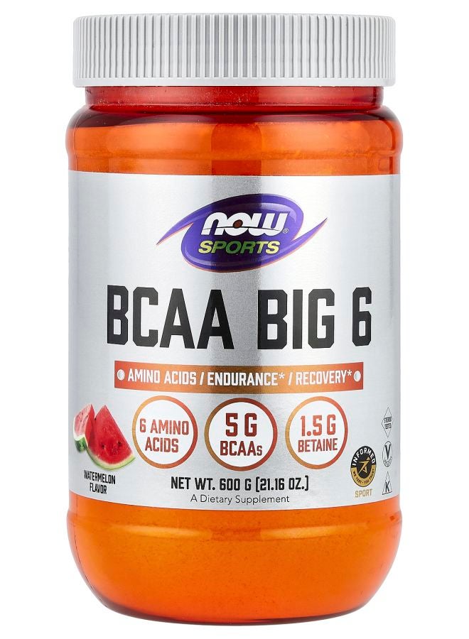 now Sports BCAA Big 6 Watermelon 21.16 oz (600 g)