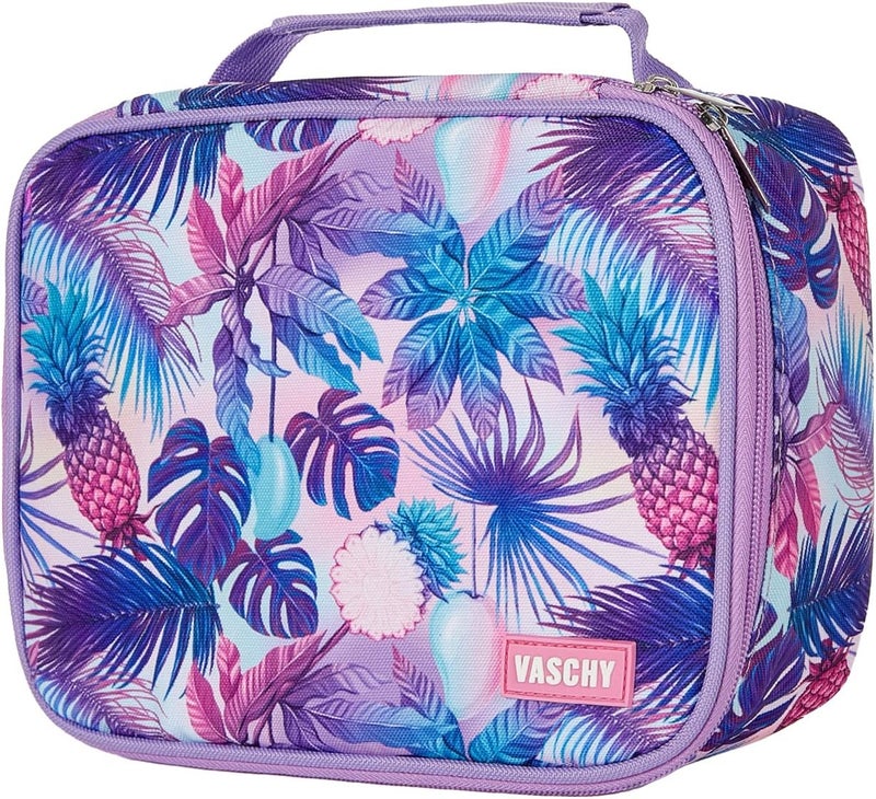Vaschy Large Pencil Case,VASCHY 72 Slots Marker Organizer Big Pen Pouch Stationery Holder with 3 Layers for Kids Adults Student School Office, Purple Pineapple, One_Size, pencil case - Image 1