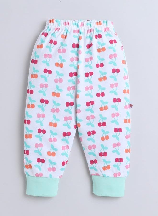 BUMZEE Yellow & Pink Full Length Girls Cotton Pyjamas Pack of 4 Age - 3-6 Months (Peb9986B-ylw.pnk) - Image 2