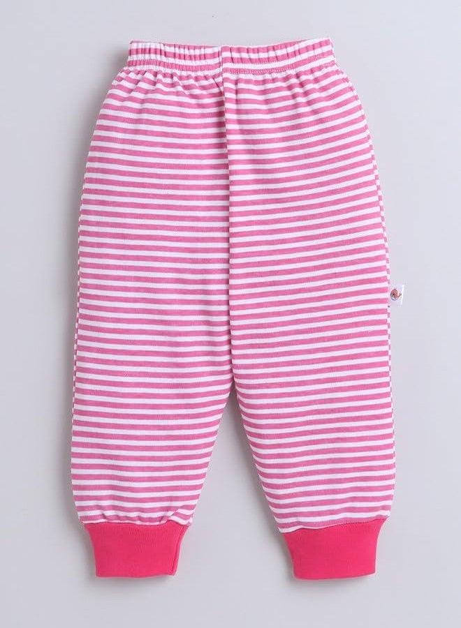 BUMZEE Yellow & Pink Full Length Girls Cotton Pyjamas Pack of 4 Age - 3-6 Months (Peb9986B-ylw.pnk) - Image 5
