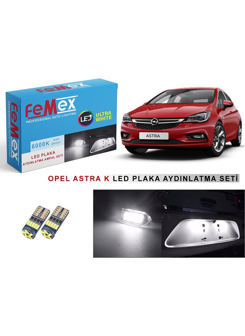 Femex Opel Astra K LED License Plate Light Bulb Set Bright White  - Image 4