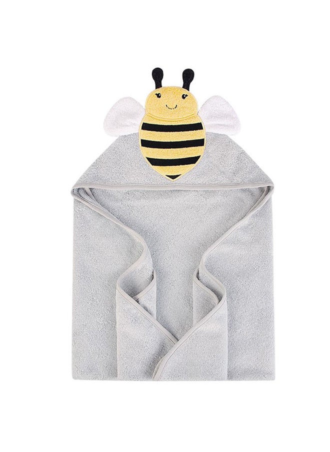 hudson baby Animal Hooded Towel Woven Terry - Bee  - Image 1
