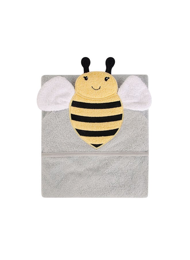 hudson baby Animal Hooded Towel Woven Terry - Bee  - Image 3