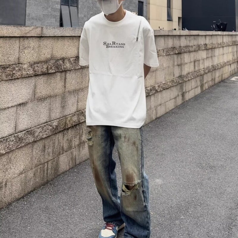Unisex Classic Denim Jeans Loose Fit Daily Outdoor Wear - Image 1