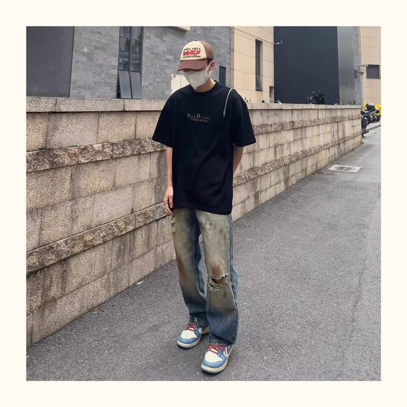 Unisex Classic Denim Jeans Loose Fit Daily Outdoor Wear - Image 4