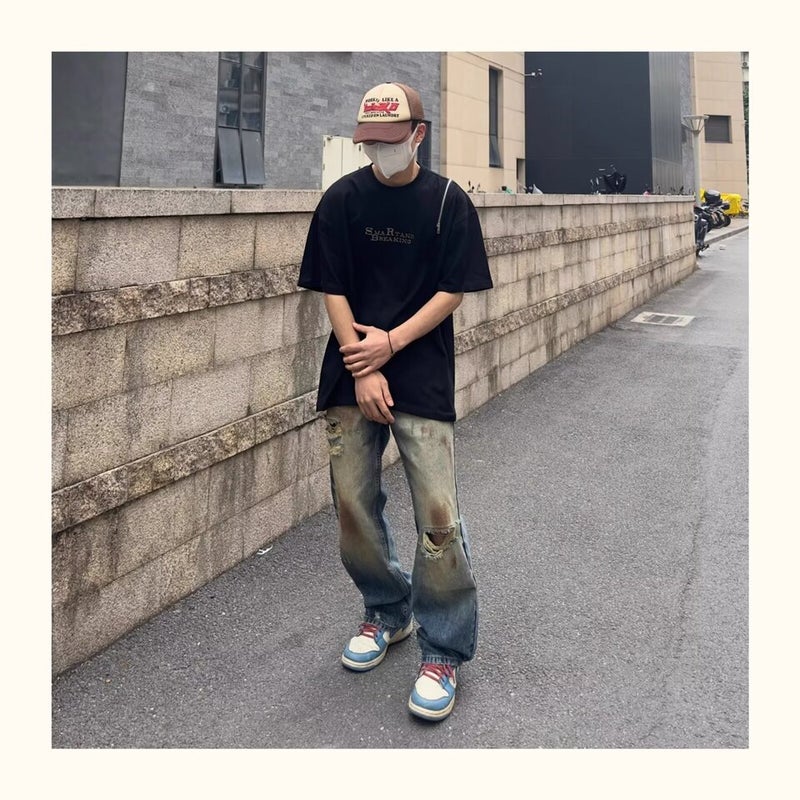 Unisex Classic Denim Jeans Loose Fit Daily Outdoor Wear - Image 5
