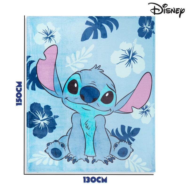 Disney Disney Stitch Fleece Blanket Super Soft Blanket Throw Bed Accessories 150 x 130 Sofa Throw Bed Blankets Baby Yoda Gifts (Light Blue Stitch) - Image 5