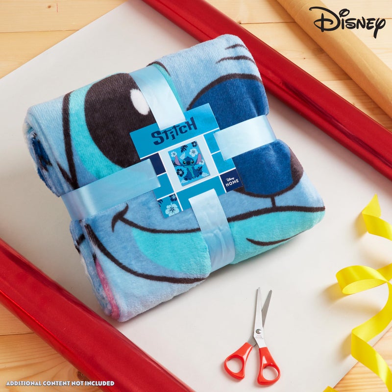 Disney Disney Stitch Fleece Blanket Super Soft Blanket Throw Bed Accessories 150 x 130 Sofa Throw Bed Blankets Baby Yoda Gifts (Light Blue Stitch) - Image 2
