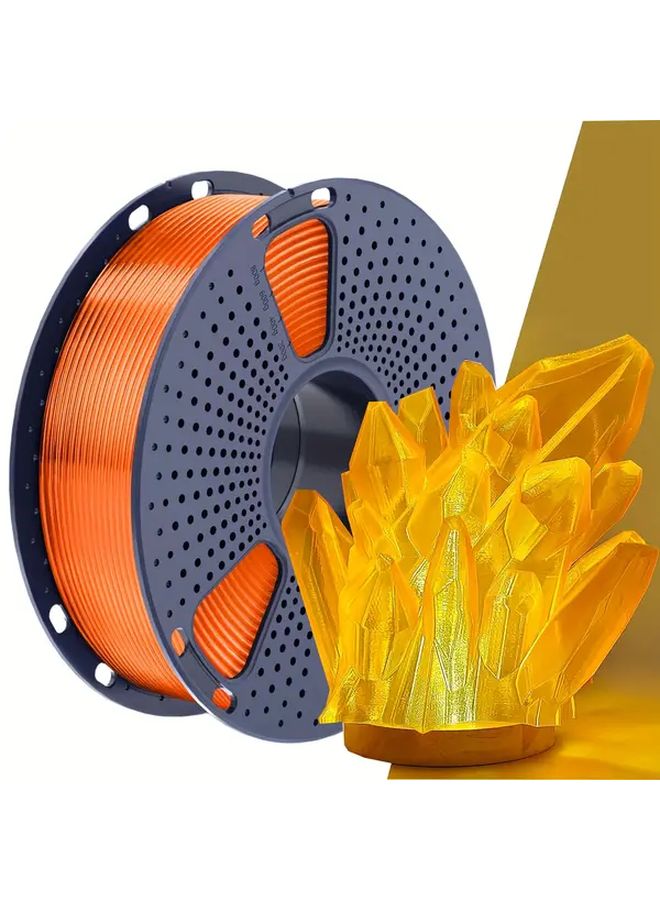 PETG Clear Orange Filament 1 75 Mm High Transmittance Transparent 3D Printer Filament 0 25 Kg 0 55 Lb Spool - Image 1