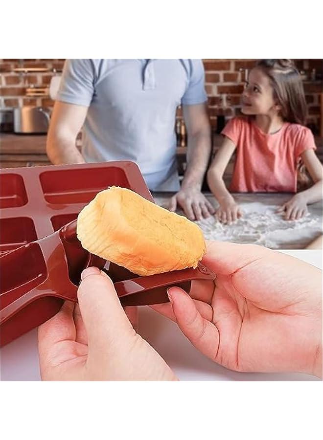 Silicone Mini Loaf Baking Pan for Kids' Sandwich Crusts (Red, 12 Cavities) - Image 4