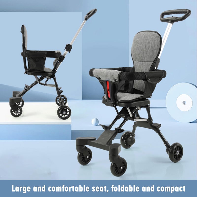 INGUNAR Lightweight Stroller, Convenience Baby Stroller, Lightweight Easy Fold Compact Toddler Stroller and Baby Stroller forTravel, Large Storage Basket, Multi-Position Recline New - Image 2