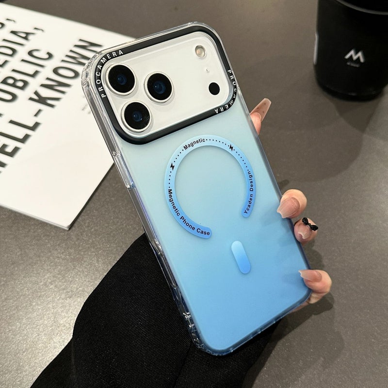 MagSafe iPhone 15 Plus Scratch Resistant Acrylic Case for iPhone 15 15 Plus 15 Pro 15 Pro Max and Matte Finish in Blue - Image 1