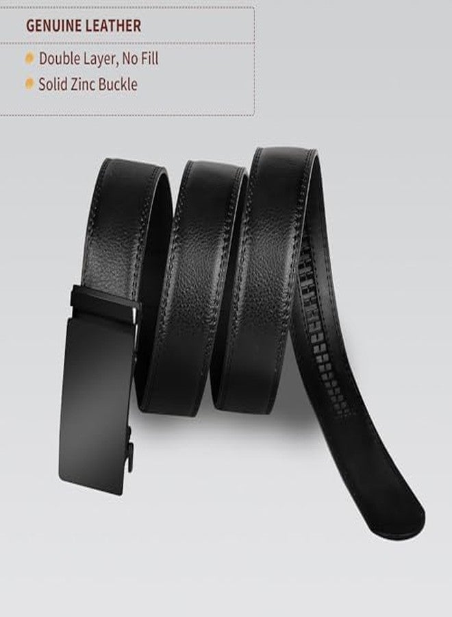 Airkit Men's Ratchet Leather Belt - Heavy Duty Adjustable Dress & Casual Belt - Image 4