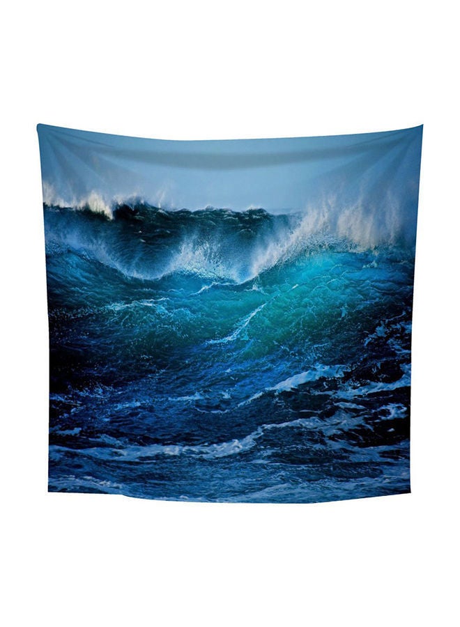 NIBEMINENT Waves Digital Beach Print Tapestry Multicolour