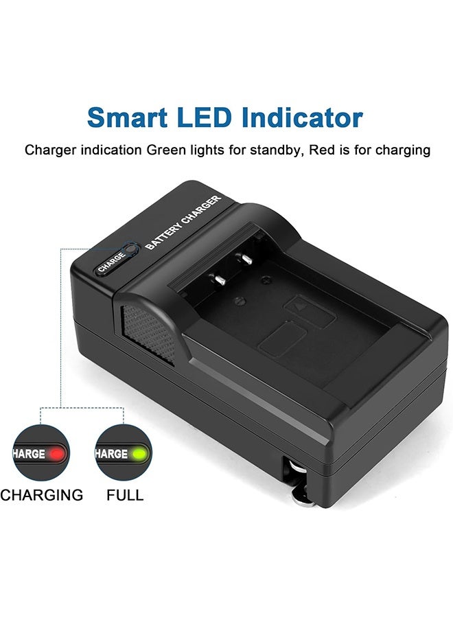 Quantum Battery Charger, Mini Battery Charger Kit, Battery Charger for Canon LC-E10 LC-E10C LC-E10E Batteries for Canon EOS Rebel T7 T6 T5 T3 T100 4000D 3000D 2000D 1500D 1300D 1200D 1100D Cameras Battery Quick Chargers with Power Supply Cord - Image 4