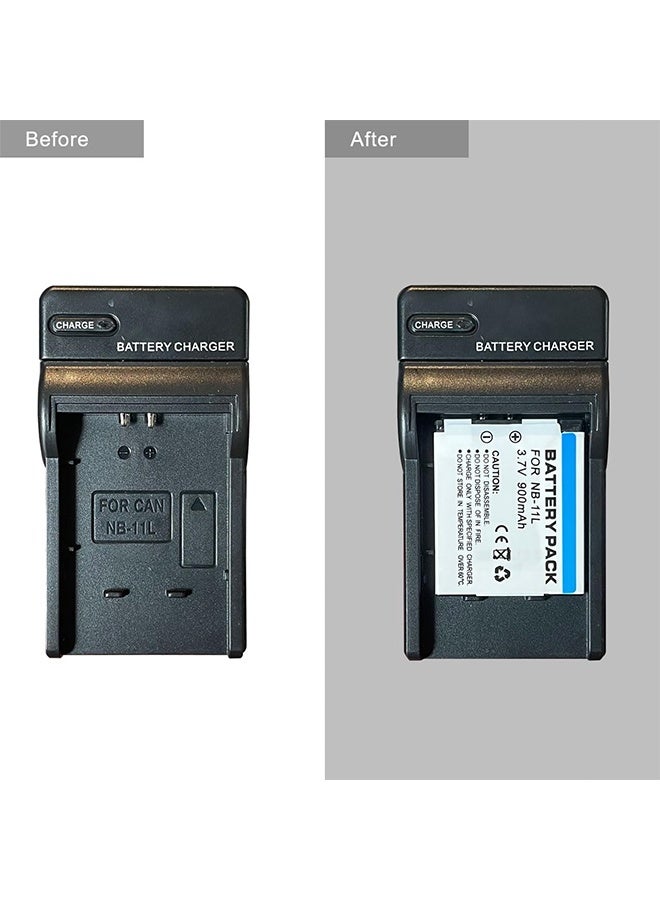 Quantum Battery Charger, Mini Battery Charger Kit, Battery Charger for Canon LC-E10 LC-E10C LC-E10E Batteries for Canon EOS Rebel T7 T6 T5 T3 T100 4000D 3000D 2000D 1500D 1300D 1200D 1100D Cameras Battery Quick Chargers with Power Supply Cord - Image 3