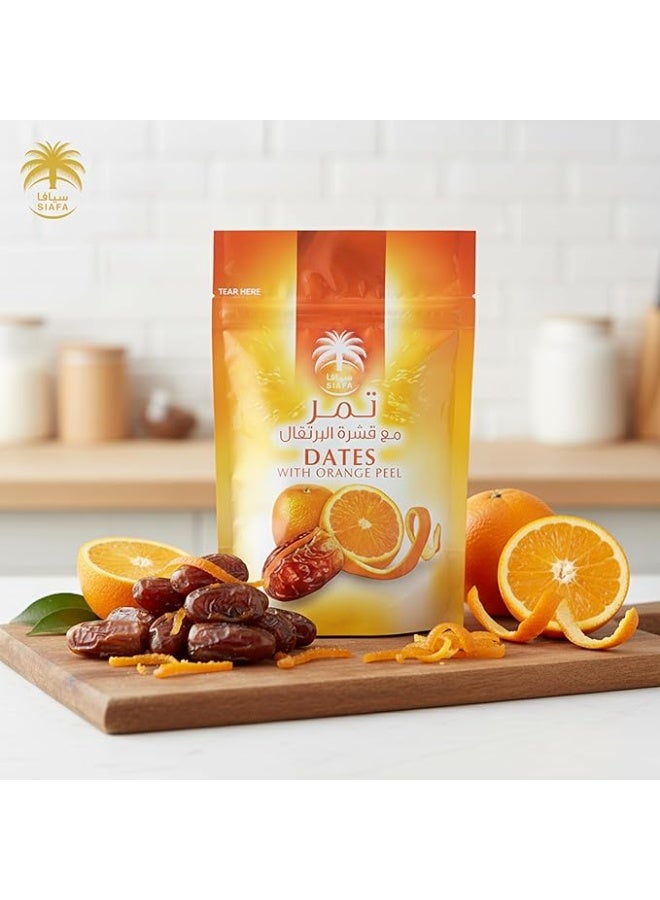 Siafa Premium Dates with Orange Peel – 100g – Natural Fusion of Sweet Dates and Zesty Citrus - Image 2