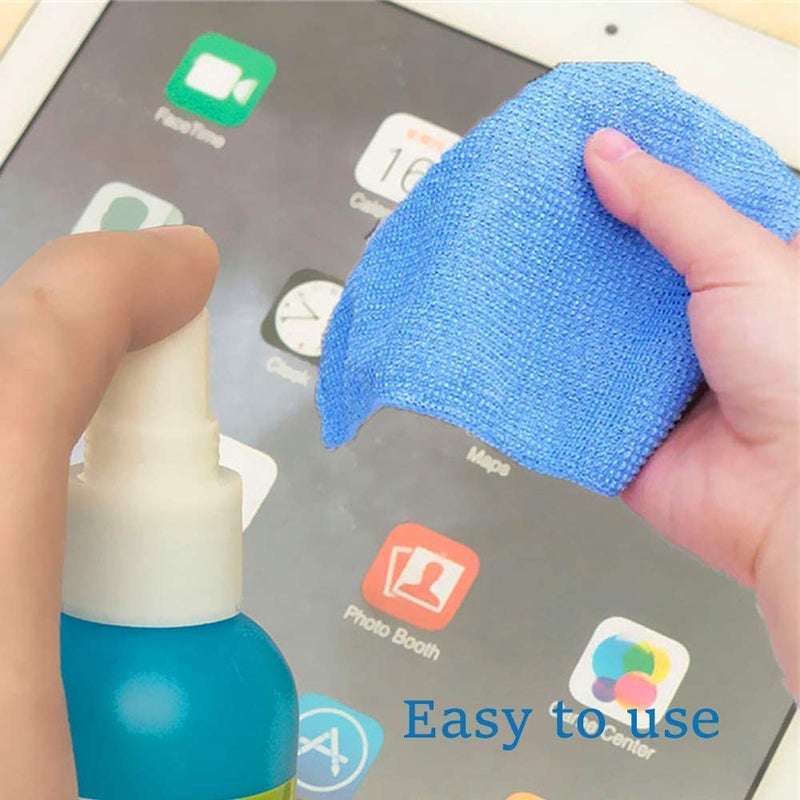 Zerfa Screen Display 3 in 1 Screen Cleaning kit with Spray Cloth Brush Clean Tool for Laptop Computer Mobiles LCD LED Screen Cleaner 3 in 1 Screen Cleaning Spray with Cloth Brush Clean Tool - Image 2