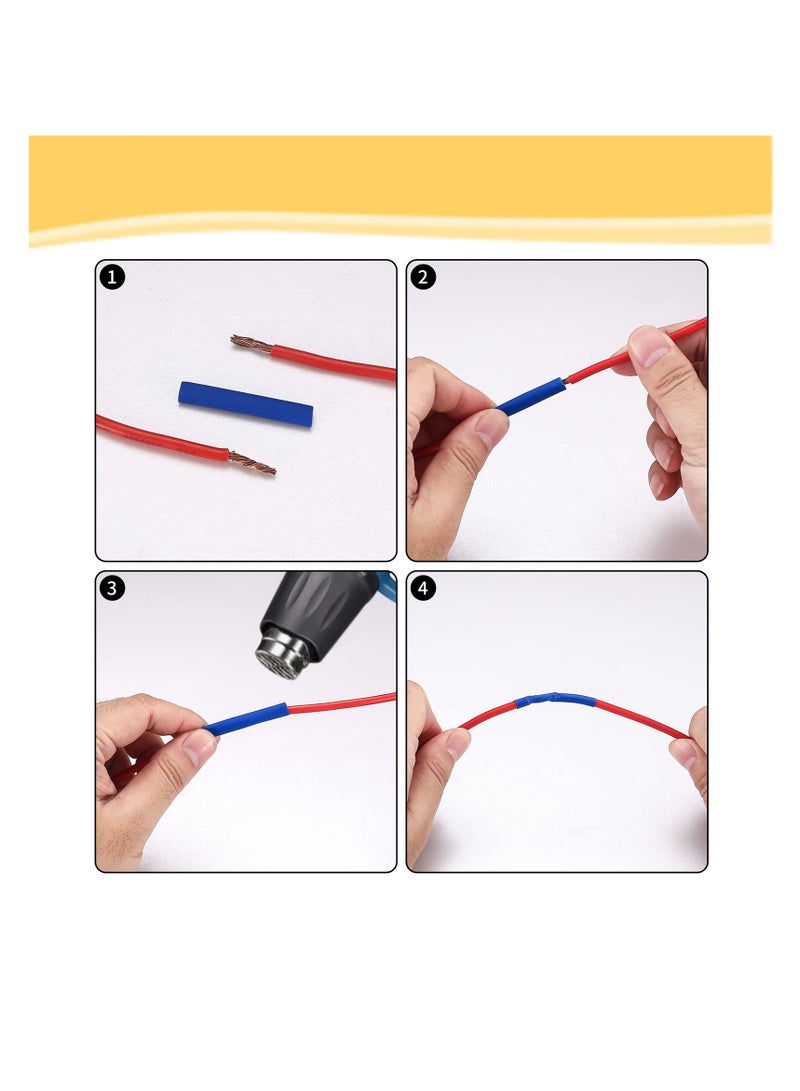 800 Pcs Heat Shrink Tubing Kit, 2:1 Shrink Ratio, 5 Sizes, 12 Colours, Waterproof - Image 4