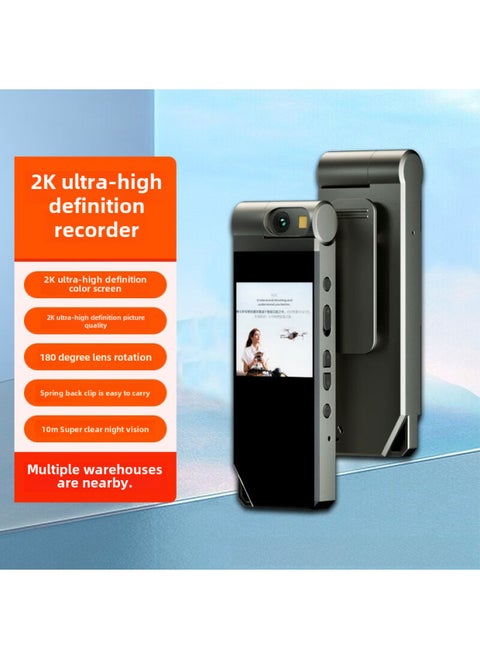 Quality Explosions 2K HD Screen Metal Body Recording Pen Video Recorder Camera Portable Recorder-Body Color:2K Super Clear Color Screen-Infrared Edition (16G Memory)