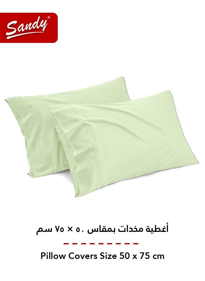 Sandy Sandy Premium Hotel Quality Flat Sheet and Pillow Cases, Bed Sheet 3 Pieces Set, Soft & Breathable and Cooling, Full Size 243 x 205 cm, Green Tea  - Image 4