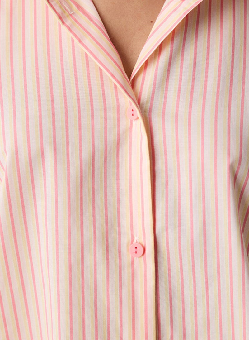 Penti Striped Shirt Collar Pyjama Set - Image 3