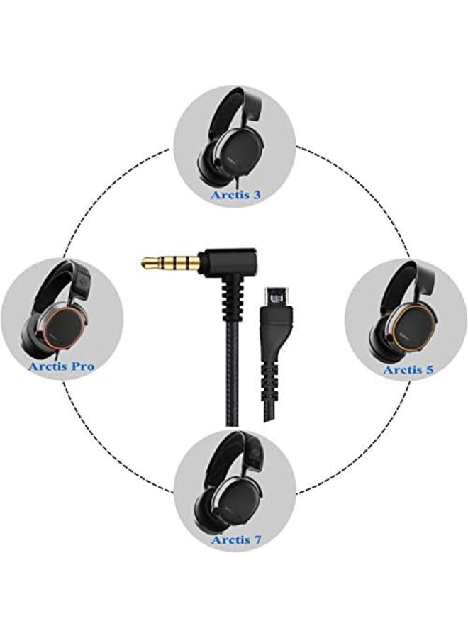 Azddur Replacement Audio Cable For Steelseries Arctis 3 Arctis Pro Wireless Arctis 5 Arctis 7 Arctis Pro Gaming Headset 2M 6.5 Feet - Image 3