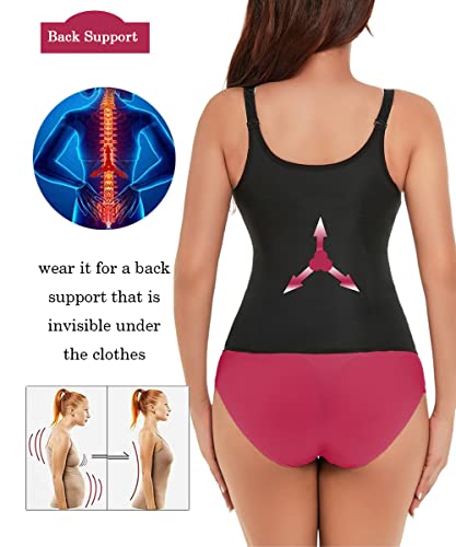 GainKee Vest Waist Trainer for Women Waist Cincher for Women Workout Corset Waist Trainer Cincher (5X-Large, Vest) Black - Image 3