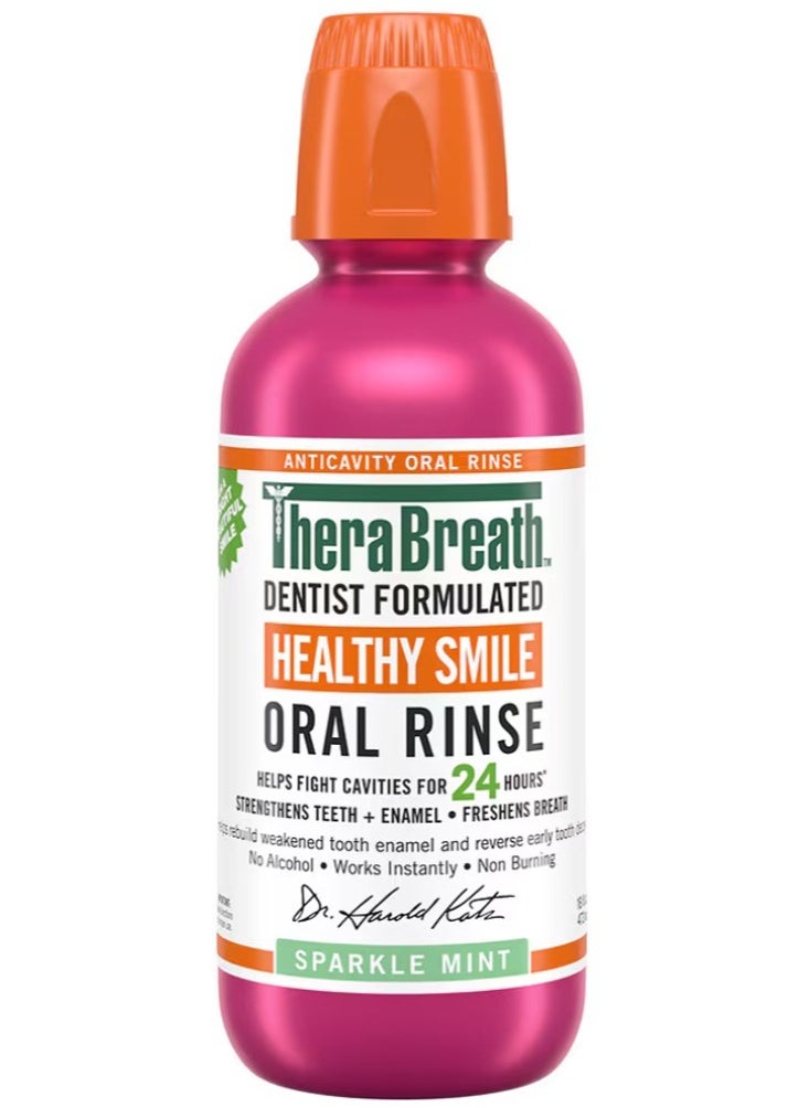 TheraBreath Healthy Smile Oral Rinse Sparkle Mint 