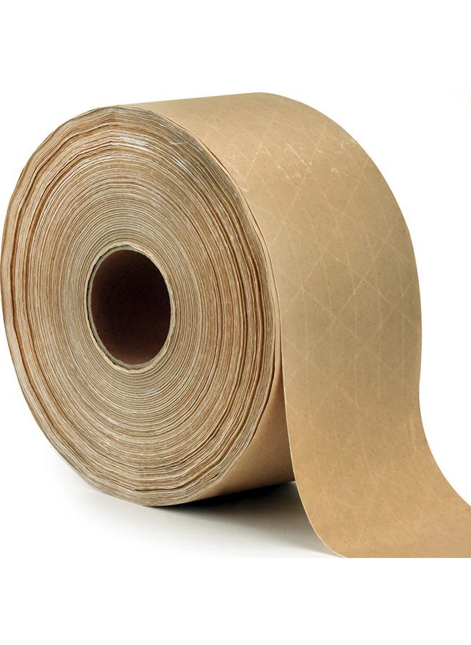 Gaffer Power Water Activated Tape For Packing Boxes | Packing Paper Tape For Moving | Reinforced Packing Tape | Brown Kraft Paper Tape | Package Tape For Shipping | 2.75 Inches X 375 Feet  - Image 1