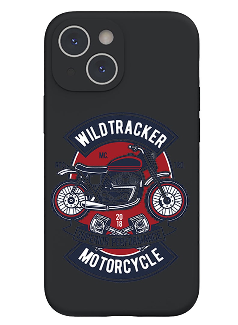 Theodor Protective Slim Fit Case Liquid Silicone Cover with Full Body Protection Anti-Scratch Shockproof Case For iPhone 14 Black  - womens day floral copy - Image 1