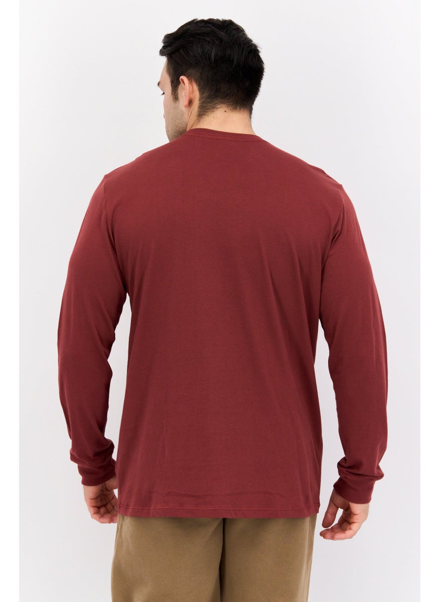 Men Sportswear Fit Long Sleeves Outdoor T-shirt, Burnt Maroon - pzsku/Z2E07705C5C9D56AFA082Z/45/_/1737641852/7b93328e-268b-4e89-9f58-acdcf564b51d