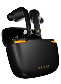 RAFFAE R100 TWS Bluetooth Gaming Earphones Wireless Stereo Earbuds Noise Reduction, Mini Sports Headset, Low Latency, RBG Light with Microphone- Black  - Image 1