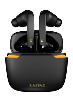 RAFFAE R100 TWS Bluetooth Gaming Earphones Wireless Stereo Earbuds Noise Reduction, Mini Sports Headset, Low Latency, RBG Light with Microphone- Black  - Image 2