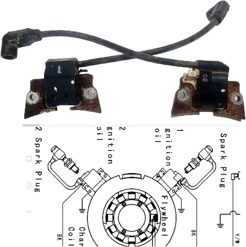 HEPENG Left and Right Ignition Coil for Kawasaki V-Twin Engine FD731V - Image 2