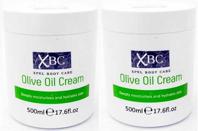XBC Olive Oil Cream Deeply Moisturises and Hydrates Skin 500ml 2 PACK