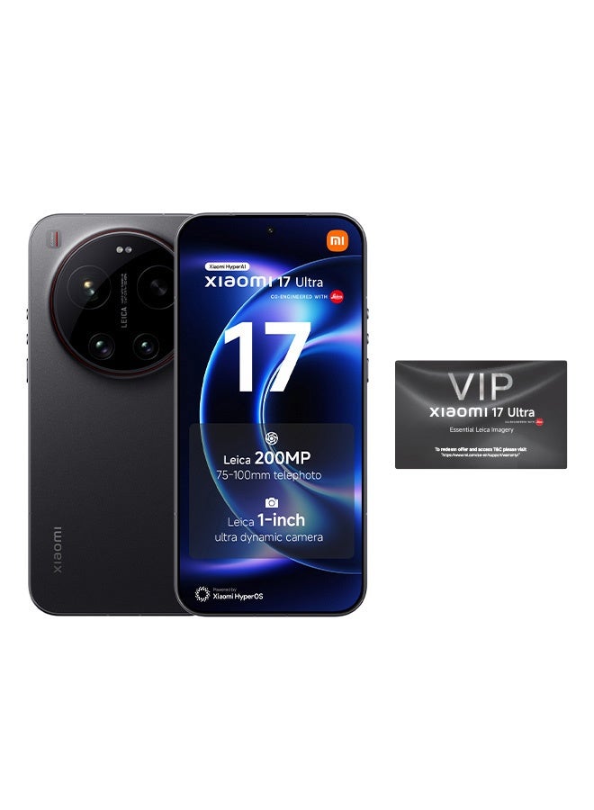 Xiaomi 17 Ultra Black Dual SIM 5G 16GB RAM 1TB with 3-pin Adaptor - Global Version - Image 1